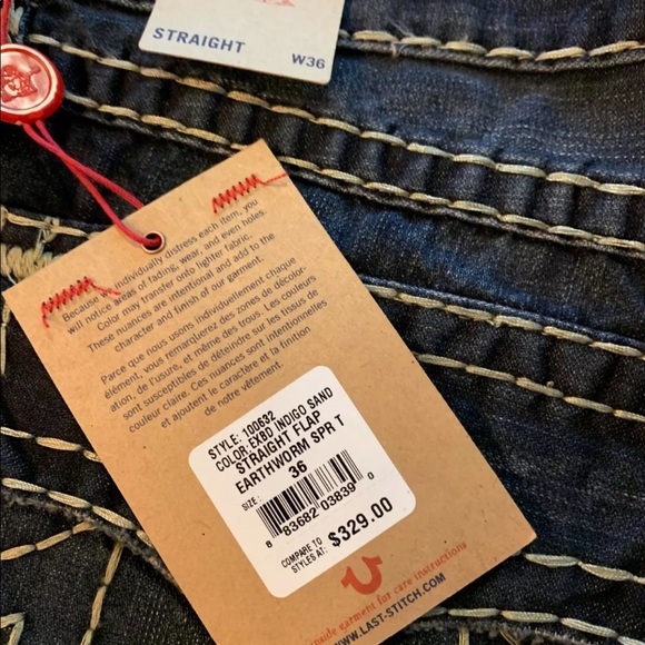 True Religion Men’s Super T Straight Jeans - Picture 4 of 8